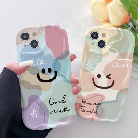 Special Happy Face Pattern Phone Case for iPhone 7 8 X XS XR 11 12 13 14 Plus 15 Pro Max