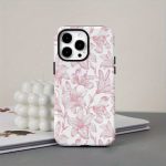 Pink Lily Two-In-One Film Case - Durable, Shock-Absorbing, And Trendy Protection - Compatible with for iphone 16, 15, 14, 13, 12, 11, Plus, Pro, Max, Perfect Birthday Gift for Friends