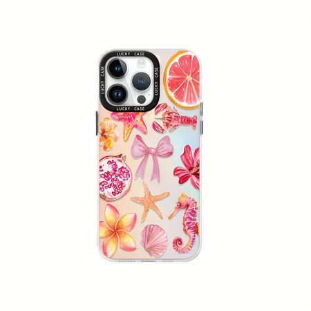 Suitable for iPhone?16ProMax/16Plus/16Pro/16, iPhone?15/14/13/12/11? All series of new creative and fashionable pattern dazzling gradient IMD laser mobile phone protective case, shockproof and non-slip classic hybrid mobile phone case and ideal choice for