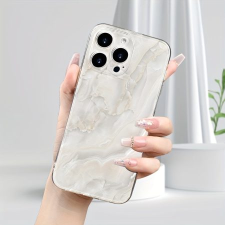 Cover Featuring a 2D Natural Marble Pattern Compatible with Iphone Models Including 7, 8, SE2, SE3, 7 Plus, 8 Plus, X/ XS, XR, XS Max, 11 Pro, 11 Pro Max, 12 Mini, 12 Pro Max, 13 Mini, 13 Pro Max, 14 Pro, 14 Pro Max, 15 Pro, 15 Pro Max, And 15 Ultra.